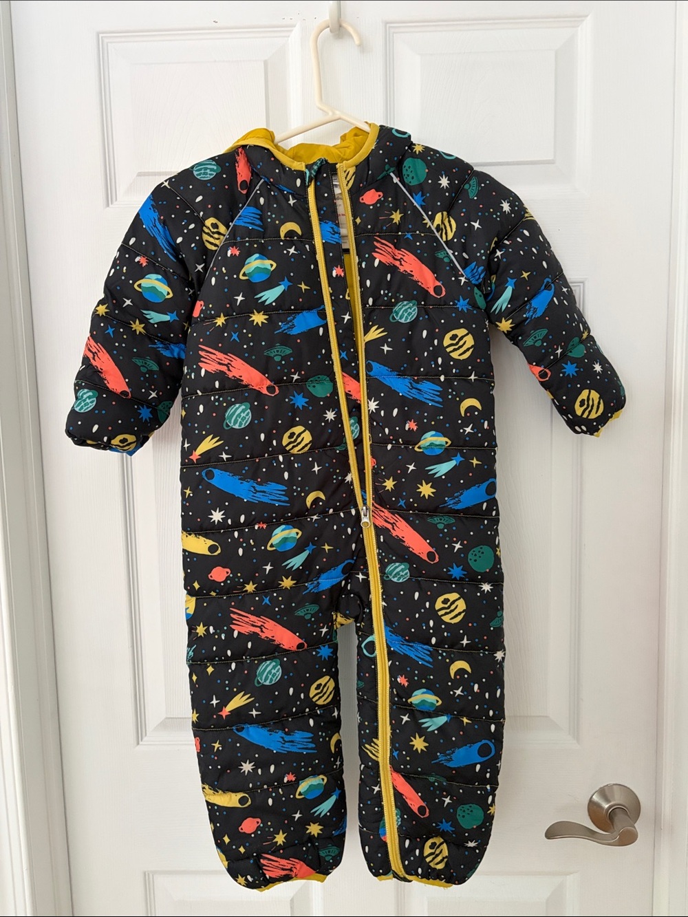Hanna Andersson Space Print Puffer Snowsuit